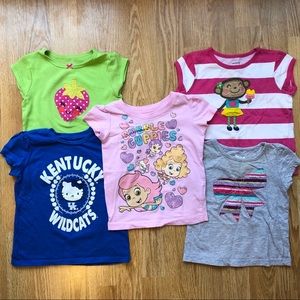 LOT OF 5- 18M Girls Short Sleeve Shirts